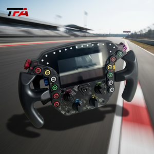 Volante de Carreras de Fibra de Carbono para Simulador de Juegos IRacing <span class=keywords><strong>Assetto</strong></span> <span class=keywords><strong>Corsa</strong></span> sc, Compatible con la Plataforma PS2 - Product Image 1