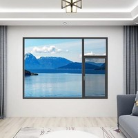 Ventanas Corredizas de Aluminio Prefabricadas Modernas VOBO, Personalizadas, con Doble Acristalamiento, Calificadas por Energy Star, Diseño Resistente al Viento