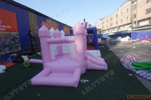 Lilytoys gonflable fête de mariage Commercial rose rebond maison enfants sautant château avec toboggan piscine gonflable blanc videur - Product Image 2