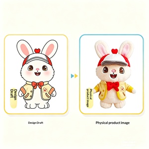 Peluche personnalisée, figurine de dessin animé douce, faible MOQ, développement OEM, échantillon pour cadeau et promotion - Product Image 2