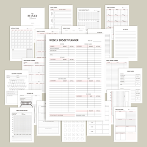 Planificateur <span class=keywords><strong>de</strong></span> budget hebdomadaire et mensuel 2026 avec autocollants, suivi financier, feuilles <span class=keywords><strong>de</strong></span> définition d'objectifs et couvertures florales pour la maison et le bureau - Product Image 2