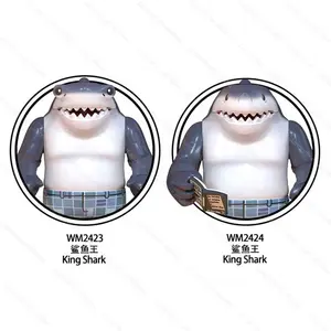 WM2423 WM2424 kral köpekbalığı Nanaue intihar kadro üyesi gizli altı DC çizgi roman modeli Minifigs blokları aksiyon figürü oyuncakları