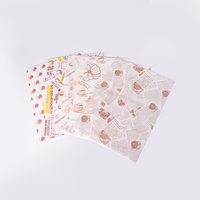 Feuilles de cuisson jetables biodégradables en PE enduit, imprimées sur mesure, résistantes à la graisse, pour sandwichs, hamburgers, charcuteries et emballage de gâteaux