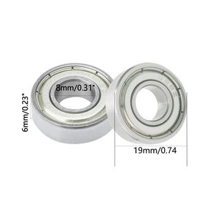 Monopatín de ranura profunda en miniatura 698ZZ <span class=keywords><strong>Micro</strong></span> Motor Rodamiento de bolas Alta temperatura 8x19x6mm Hecho de acero cromado - Product Image 2