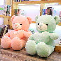 Jouets animaux Ours en peluche avec coeur Ours en peluche Love You Soft Companion Doll Cadeaux de la Saint-Valentin Peluche unisexe Teddybear/