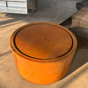 Eye-catching Customized Size Metal Water Feature Made Rusty Corten Steel High Pressure Safety Device Charcoal Grill Compatible - Product Image 4