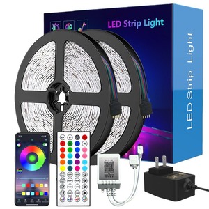 ไฟ LED บลูทูธแบบมีกาวในตัว 5050 สีสัน RGB สร้างบรรยากาศอัจฉริยะ ยืดหยุ่นได้ แรงดันต่ำ 12v ชุดไฟเส้น พร้อมฟังก์ชั่นดนตรี - Product Image 2