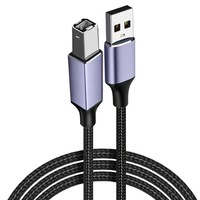Kabel Printer USB Hitam Kepang Persegi Port Kabel Data Printer Kabel Printer Kabel Usb2.0