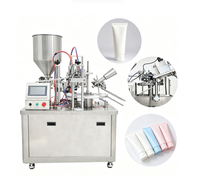 Machine de remplissage et de scellage automatique de tubes en aluminium avec pompe pour applications chimiques, liquides visqueux et pâtes, multi-tension, faible pression