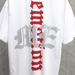 T-shirt Homme Manches Courtes 100% Coton Qualité Supérieure Grammage Lourd Imprimé Rétro Lettres Émoticônes Mixtes Style Urbain Décontracté Hip-Hop - Product Image 6