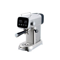Cafetera Espresso Anbolife de 1350W con Pantalla LED de Temperatura, un Toque, 1 Taza, 2 Tazas, Vaporizador, Portafiltro de 51mm, Varilla de Vapor, OEM, ODM