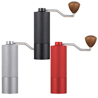 Moulin à café manuel portable d'extérieur pour café, moulin à café en aluminium pour grains de café, moulin manuel pour la maison
