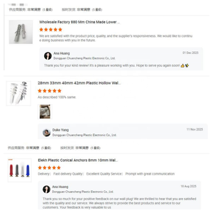 13X42มม. #6-8x7/8 "ไนลอนยึด<span class=keywords><strong>พลาสติก</strong></span>50ชุดพร้อมสกรูเจาะด้วยตนเอง drywall Anchor <span class=keywords><strong>พลาสติก</strong></span><span class=keywords><strong>ขนาด</strong></span>เต็มปลั๊กกลวงผนัง - Product Image 4