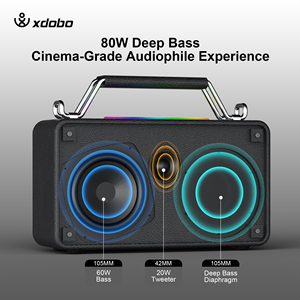 XDOBO BMTL โบลด์ มิ<span class=keywords><strong>นิ</strong></span> 80W ลำโพงคาราโอเ<span class=keywords><strong>ก</strong></span>ะลำโพงปาร์ตี้พร้อมไมโครโฟน 1 ตัวซับวูฟเฟอร์ในตัว, รีโมทคอนโทรลสำหรับโฮมเคทีวี/<span class=keywords><strong>ก</strong></span>ลางแจ้ง - Product Image 3