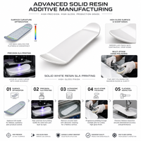 Service d'impression 3D SLA haute précision sur mesure, services de fraisage CNC en résine blanche solide haute brillance pour pièces automobiles et médicales