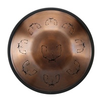 Mountain Rain Quartz 20" Butterfly Drum Metal Handpan with Musical Scale Free Case & Mallets-Handmade