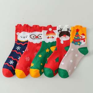 Chaussettes de Noël pour femme, chaussettes amusantes avec Père Noël, bonhomme de neige de Noël, chaussettes kawaii, dessin animé, animal, fille, chaussettes mignonnes, cadeau de Noël original - Product Image 2