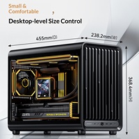 Boîtier de bureau Qiao Si Bo D33 MATX pour ordinateur, grille respirante à branchement arrière, compatible avec la refroidissement liquide vertical 360, boîtier PC