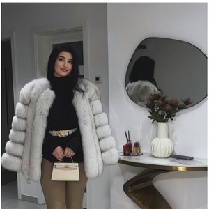 RXFurs Estilo Moderno, Precio Económico en China, Últimos Diseños de Abrigos de Piel de Zorro Auténtica, <span class=keywords><strong>Chaqueta</strong></span> de Piel de Invierno de Lujo para <span class=keywords><strong>Mujer</strong></span> - Product Image 2