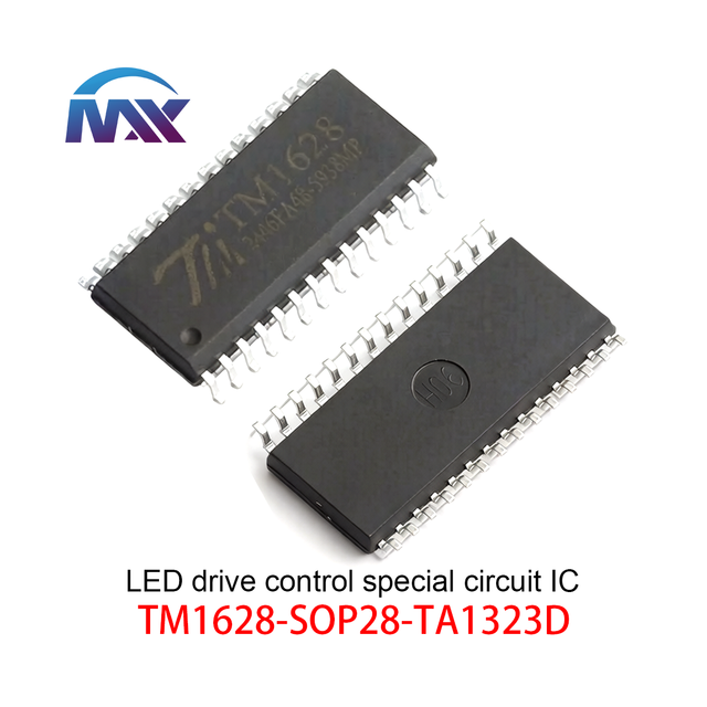 LED Digital Tube Display Driver IC Chip TM1628-SOP28-TA1323D 3V~6V Anti-jamming Capability for LED Display Equipment