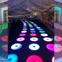 Brique lumineuse LED RGB 50 cm IP65 pour sol de danse en verre, lumières de jardin à effet musical vibrant, IRC 80, blanc chaud 3500K, 24V