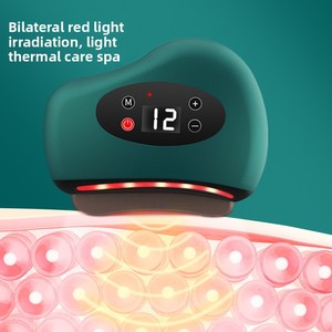 Inteligente elétrico recarregável beleza instrumento massageador escova para cuidados com o corpo pescoço volta Facial pedra raspando placa massagem - Product Image 4