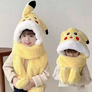 Un nuevo sombrero de <span class=keywords><strong>Pikachu</strong></span> de dibujos animados con <span class=keywords><strong>orejas</strong></span> móviles, un cálido y bonito sombrero de lana de dibujos animados para el invierno - Product Image 4