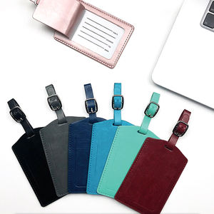 Etiqueta de Equipaje Personalizada de Cuero PU con Logotipo, Duradera, para Maletas de Viaje de Negocios, con Correa e Inserto para Tarjeta de Datos Personales - Product Image 5