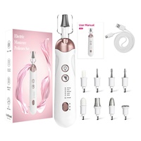 Kit de manucure et pédicure électrique professionnel sans fil 8-en-1 avec logo personnalisé 2025, 5 vitesses, lime à ongles électrique