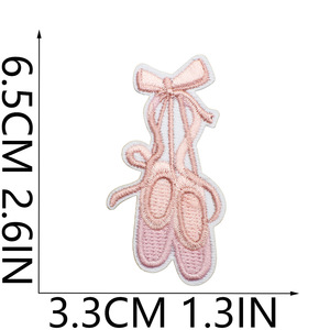 Fer sur broderie rose Saint Valentin amour coeur ours gâteau papillon Discoball Ballet mariage Patch pour les filles - Product Image 4