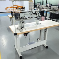 Machine à coudre industrielle à double aiguille à entraînement direct 457*280mm pour la fabrication de housses de sièges de voiture en cuir