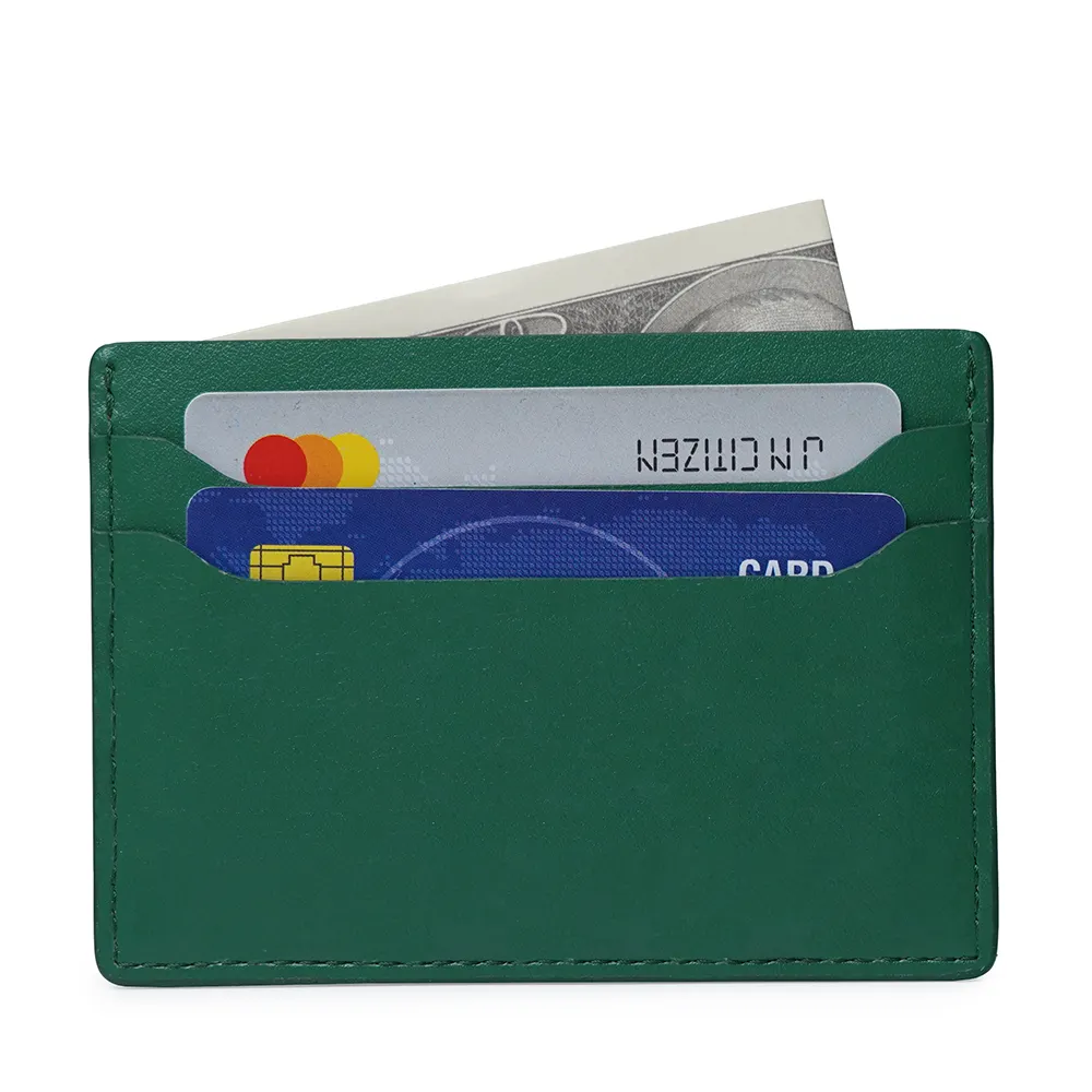 2024 new design PU leather card wallet hot sale men's wallet slim RFID blocking minimalist leather card holder for men