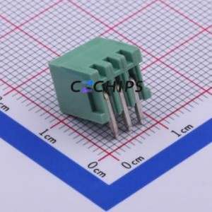 JL15EDGRC-25003G01 Plug-in Terminal Block Bent Lead Through Hole,P=2.5mm Board-to-Board / Socket - Closed 1x3P 2.5mm Green - Product Image 2