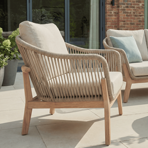 Ensemble de canapés d'extérieur Horika Leisure Terrace, mobilier de <span class=keywords><strong>jardin</strong></span> en aluminium avec structure en corde tressée, ensemble de meubles de patio - Product Image 2