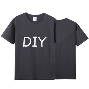 200G Unisex Tùy Chỉnh Ngắn Tay Áo 100% Cotton Truyền Nhiệt In Ấn Thêu Logo Trống Áo Thun Phụ Nữ & Nam Giới Của T Áo Sơ Mi T-Shirt - Product Image 1