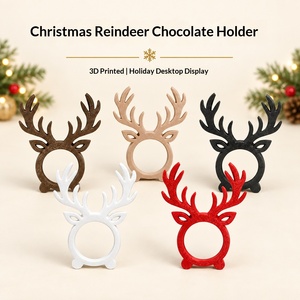 Bandeja de Chocolate con Forma de Reno Navideño Impresa en 3D con PLA, Soporte de Exhibición Creativo, Centro de Mesa Festivo, Presentación de Regalos - Product Image 4