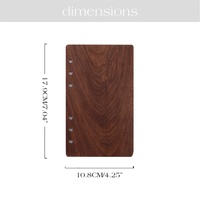 Carpeta de Documentos Económica con Separadores de Madera A6, Marca Hongbo, Modelo HB-WUS8Q, Origen ZHEJIANG, Anillas Doradas/Negras, Superventas