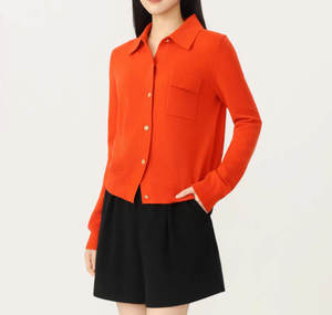 Nhà Máy Bán buôn <span class=keywords><strong>New</strong></span> Arrival Polo cổ áo dài tay áo Cashmere Cardigan đan cardigan Áo len - Product Image 3