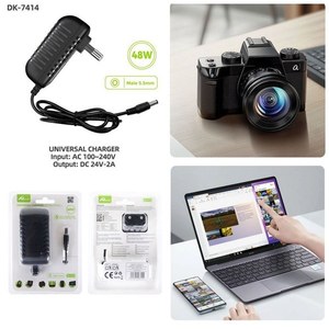 Chargeur universel 5,5 mm 48 W 24 V 2 A pour appareil photo, ordinateur portable, multifonction - Product Image 1