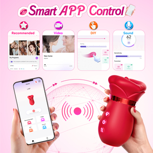 लाल होंठ बड़े मुंह महिला जीभ चूसने वयस्क यौन हस्तमैथुन उपकरण ऐप रिमोट के साथ लाठी वाइटिंग - Product Image 5