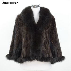 Wholesale Luxurious Mink Fur Poncho Wedding Fur Shawls Bride Fur <strong>Cape</strong> <strong>Coat</strong> <strong>Women</strong> - Product Image 4