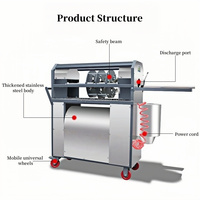 Machine à éplucher et à couper la canne à sucre électrique automatique commerciale, épluchage et coupe de la canne à sucre en une seule machine