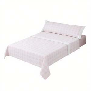 Cotton Polyester Woven Minimalist Geometric 3 Piece <b>Sheet</b> Set <b>Flat</b> <b>Fitted</b> <b>Sheets</b> Pillowcases For Home Beds - Product Image 1