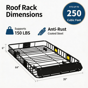 SUV <span class=keywords><strong>Camion</strong></span> Voiture Van Universel Heavy Duty Véhicule Toit Cargo Basket pour Camping Road trip Voyage Déménagement - Product Image 1