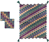 RT17051 100% coton, châle, crochet à la main, couverture