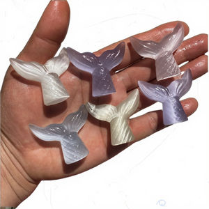 Haute qualité 4cm beaucoup de couleurs oeil de chat cristal queue de sirène sculpture artisanat ornement pour la décoration intérieure - Product Image 1