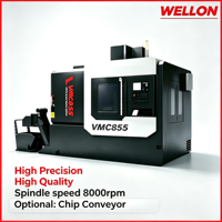 Centre d'usinage vertical CNC VMC855, fraiseuse CNC haute vitesse, certifiée CE ISO avec contrôleur GSK