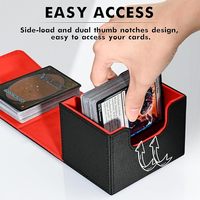 Vente flash : Plus de 100 boîtes de deck en cuir PU Sidewinder à rabat transversal avec fermeture à clip pour les joueurs de UG/Magic/Yugioh/Tcg/Commander