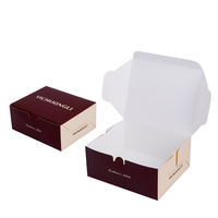 Boîtes d'emballage personnalisées en papier couché écologique pliables pour gâteaux, pâtisseries, pains et desserts de mariage