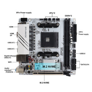 Tarjeta Madre JINGYUE B550I GAMING AM4 PCI-Express X1 SATA DDR4 Mini-<span class=keywords><strong>ITX</strong></span> Nueva para PC Gaming 5000 4000 - Product Image 5